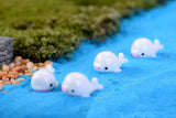 XBJ040 Artificial White Dolphin fairy garden mini gnomes moss terrariums resin crafts figurines for garden decoration