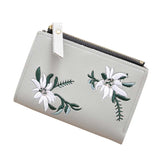 NEW women wallet small Embroidery Zipper Short Wallet Female Coin Purse Card Holders Handbag carteira feminina
