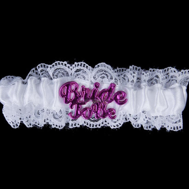 Sweet 1 pc Bride to be lace garters wedding party favor supplies hen night favorite bridal team partner lovely Main image