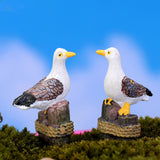 XBJ182 Mini 3pcs Seagull turtledove decoration supplies moss micro landscape deco  Garden deco Creative handicrafts