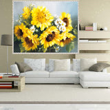 DIY Partial 5D Diamond Embroidery The Sunflower Round Diamond Painting Cross Stitch Kits Diamond Mosaic Home Decoration