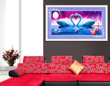 DIY 5D Diamonds Embroidery Only Love Two swans Magic cube Round Diamond Painting Cross Stitch Diamond Mosaic Home Decor