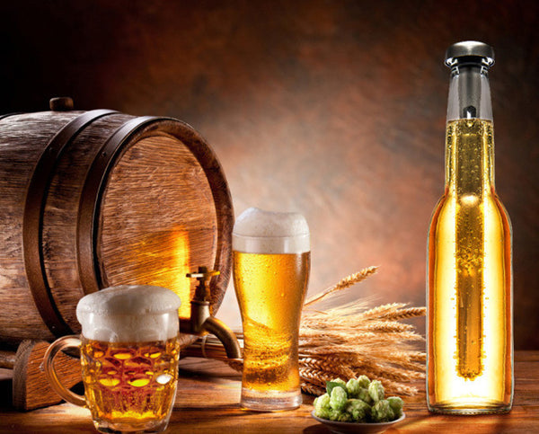 Stainless Steel 2 pcs Wine Liquor Chiller Cooling Ice Stick Rod In-Bottle Pourer Beer Quick Simple