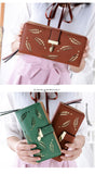 Women Wallet Leather Card Coin Holder Money Clip Long Phone Clutch Photo High Quality Photo Fashion Cash Pocket Female Purse