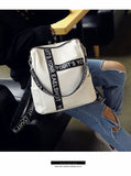 Backpack Female  New Korean Wild School Wind Student Bag Casual Color Letter Backpack Travel Bag