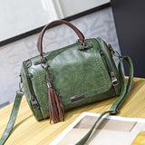 Woman Bags  Crossbody Bags For Women Retro Vintage Ladies Leather Handbags Women Tassel Shoulder Bag Female Zipper