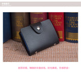 New 24 slots Fashion PU Leather Business Card Holder Organizer Hasp Men Women Bank Credit Card Holder Bag ID Card Wallet