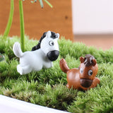XBJ109 Mini 6PCS pony decor supplies moss micro landscape deco  Garden deco Creative handicrafts