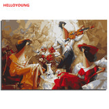 Colorful world Digital Painting Handpainted Oil Painting by numbers oil paintings chinese scroll paintings Home Decoration