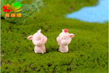2pcs/lot Piggy Story Micro Landscape Resin Crafts Small Decoration Keychain Accessories Dolls 12 Zodiac Pigs