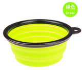 New Collapsible foldable silicone Pet dog bowl cat candy color outdoor travel portable puppy food container feeder dish on sale