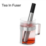 Tea Strainer Stick Stainless Steel Pipe Design Mesh Tea Filter Coffee Teapot Tools