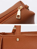 Women Bag Set Top-Handle Big Capacity Female Tassel Handbag Fashion Shoulder Bag Purse Ladies PU Leather Crossbody Bag