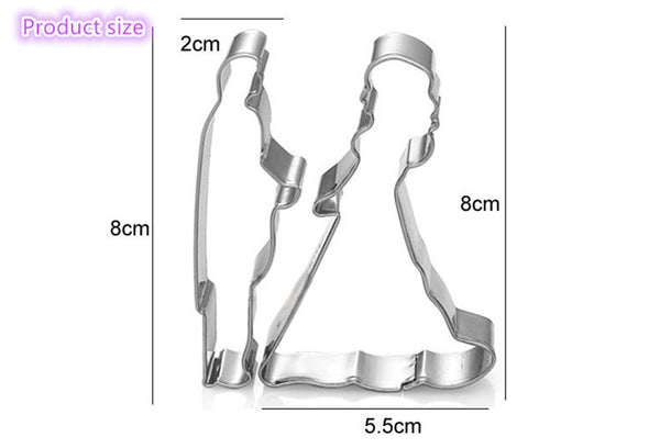 Bride And Groom Wedding Cookie Mold Cake Chocolate Egg Fondant Mould Biscuit Pastry Set Kitchen Baking DIY Tools