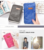 Cute large capacity multi-functional lunch box clutch High-quality PU Fabric Long pocket bag Card & ID Holders Money Clip