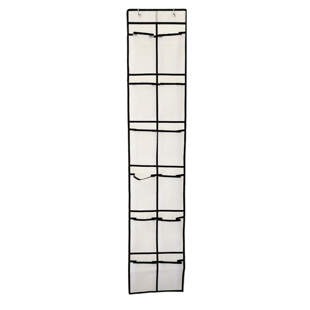 12/24Pocket Over the Door Shoe Organizer Hanging Organizers Space Saver Rack Hanging Storage Hanger