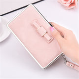 New bow lunch box bag litchi pattern wallet the long section of the phone package Money bags women's wallet wallet-fem