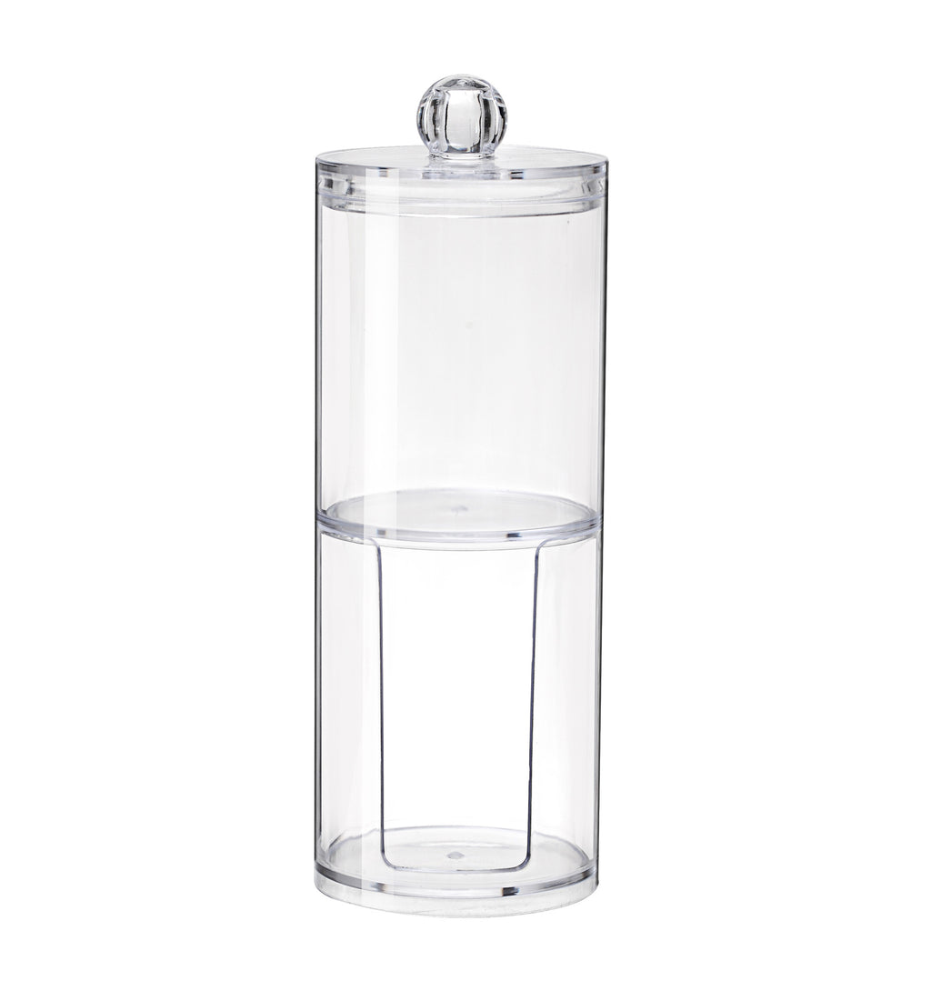 Acrylic Multifunctional Round Qtip Container Cosmetic Makeup Cotton Pad Organizer Jewelry Storage Box Holder and Candy Jars