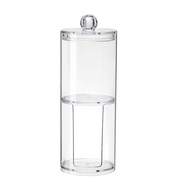 Acrylic Multifunctional Round Qtip Container Cosmetic Makeup Cotton Pad Organizer Jewelry Storage Box Holder and Candy Jars