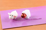 XBJ064 Landscape Mini 2pcs Cute Resin Crafts Decorations Simulation lovers sheep white sheep sheep goat