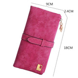 Fashion Luxury Brand Women Wallets Matte Leather Wallet Female Coin Purse Wallet Women Card Holder Wristlet Money Bag Small Bag