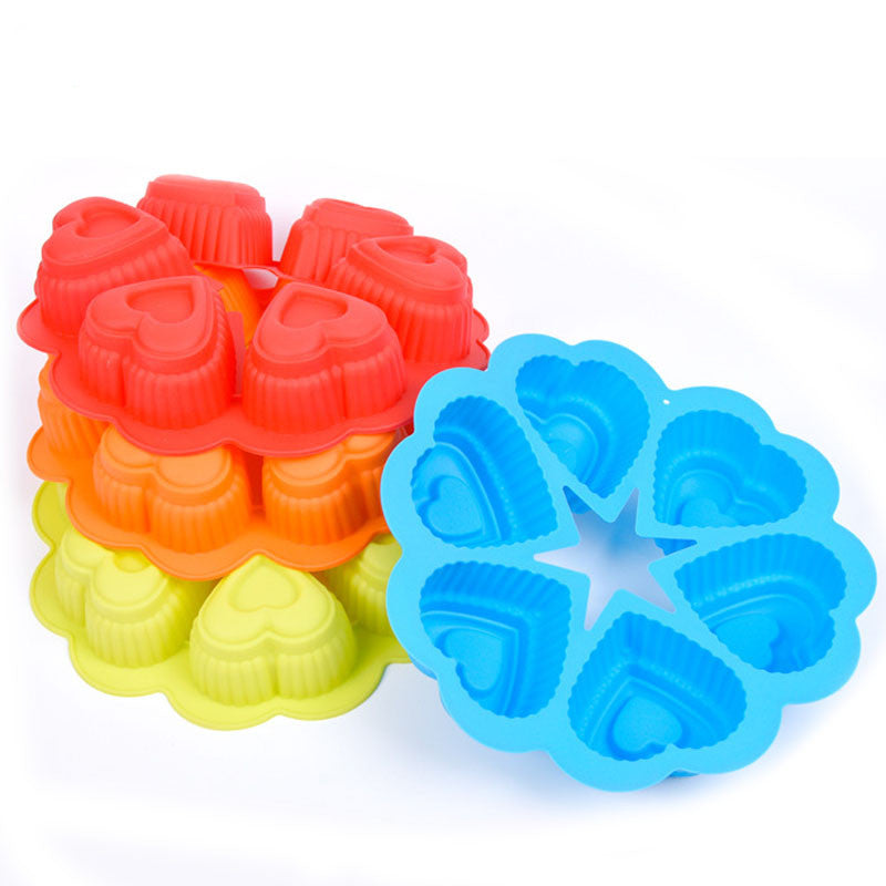 DlY 25*25*4.5cm 136g heart Shape Silicone Cake Mold Baking Tools Bakeware Maker Mold Secondary image