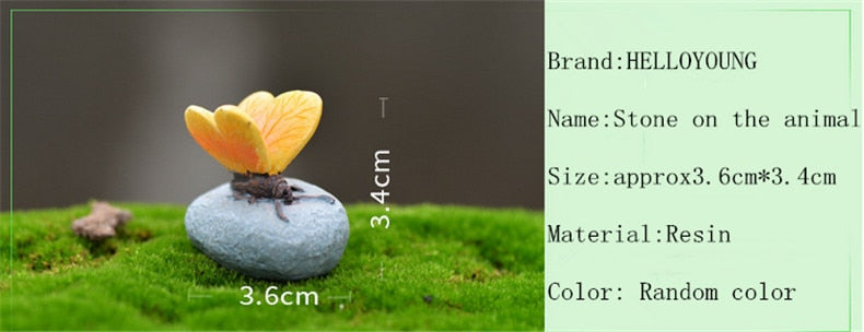 XBJ155 Mini Stone on the animal decoration supplies moss micro landscape deco  Garden deco Creative handicrafts