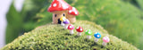 XBJ001 Mini 10 pcs Mushroom Garden Ornament Resin Crafts Decor Mushrooms Terrarium Figurines Fairy Garden Party Garden