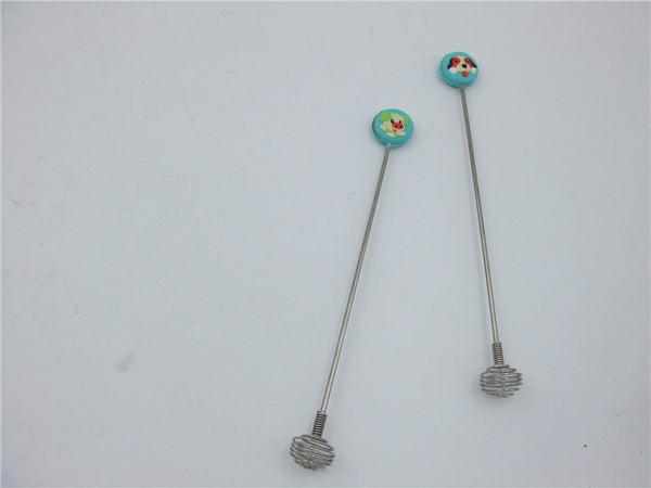 New arrival High Quality Long Handle Stainless steel Honey Bee Stirring Liquid Muddler Juicer Mixer Egg Blender