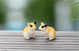 XBJ038 Landscape Mini 2pcs Cute Resin Crafts Decorations Simulation hamster gardening decorative Christmas Garden Decor