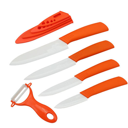 Brand top quality kitchen knife ceramic knife 3" 4" 5" 6" inch + peeler + Transparent Acrylic Stand kitchen set