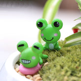 XBJ049 Mini Artificial Frog 2Pcs  Decoration Accessories Fairy Garden Miniatures DIY Craft Micro Landscaping Decor for Garden