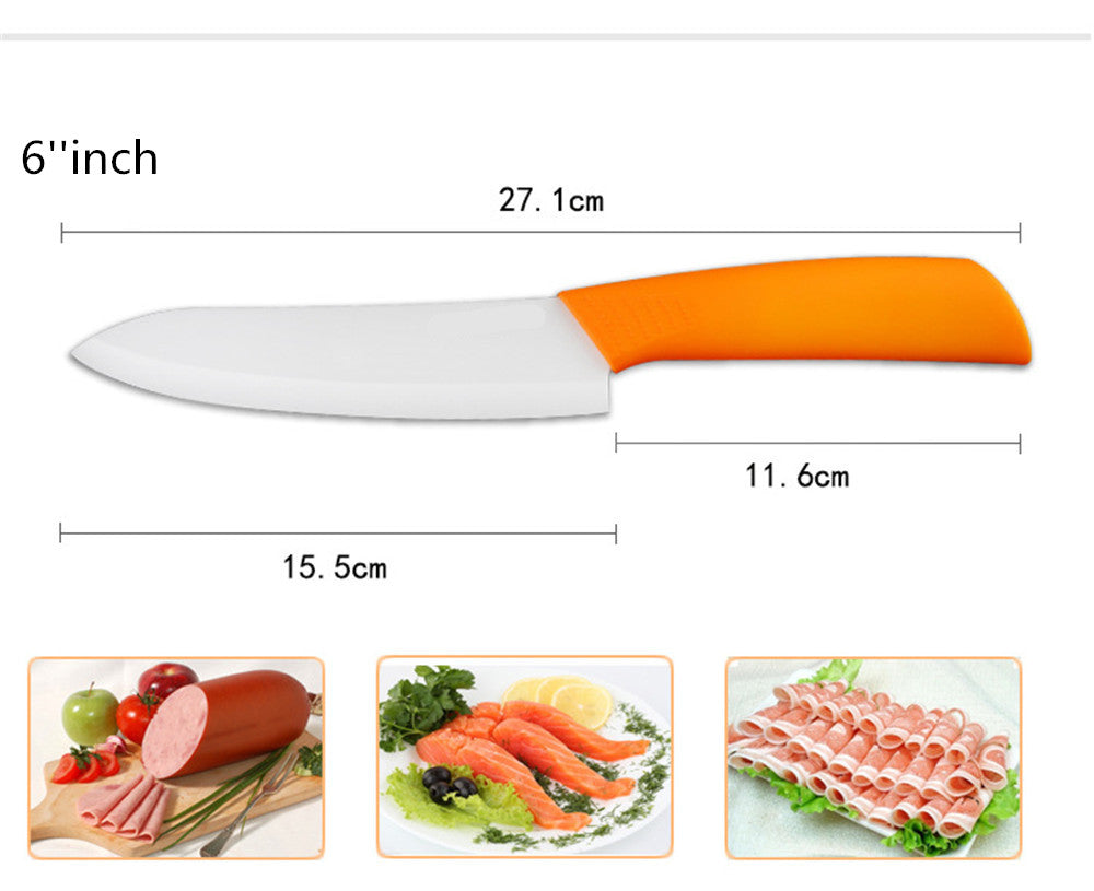 brand high quality kitchen knife ceramic knife set 3" 4" 5" 6" inch + peeler + Transparent Acrylic Stand kitchen