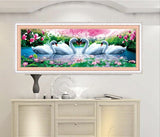 DIY 5D Swan Eternal Love Round Diamond Painting Cross Stitch Kits Soulmate Diamond Mosaic Home Decor Diamonds Embroidery