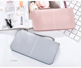 Long European&American zipper small fresh cell phone bag High-quality PU leather student thin multi-purpose wallet