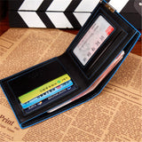 Korean hit color High quality PU leather clutch Short wallet color purse money clamps purse for men