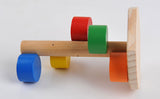 Natural Wooden Colorful Scaling Ladder Fun Play Pet Toys Rat Hamsters Toy Wooden Hamster Funny Exercise Lookout Tower Mouse Toys