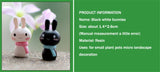 XBJ058 Mini Rabbit 2pcs Animal Miniature Fairy Garden Decoration Doll House Terrarium Decor Ornament Toys
