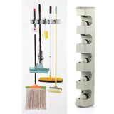 Kitchen Organizer 5 Position Wall Mounted Shelf Storage Holder for Mop Brush Broom Mops Hanger ABS Home Organizer