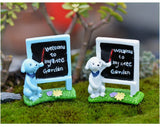 XBJ142 Mini Puppy blackboard decoration supplies moss micro landscape deco  Garden deco Creative handicrafts