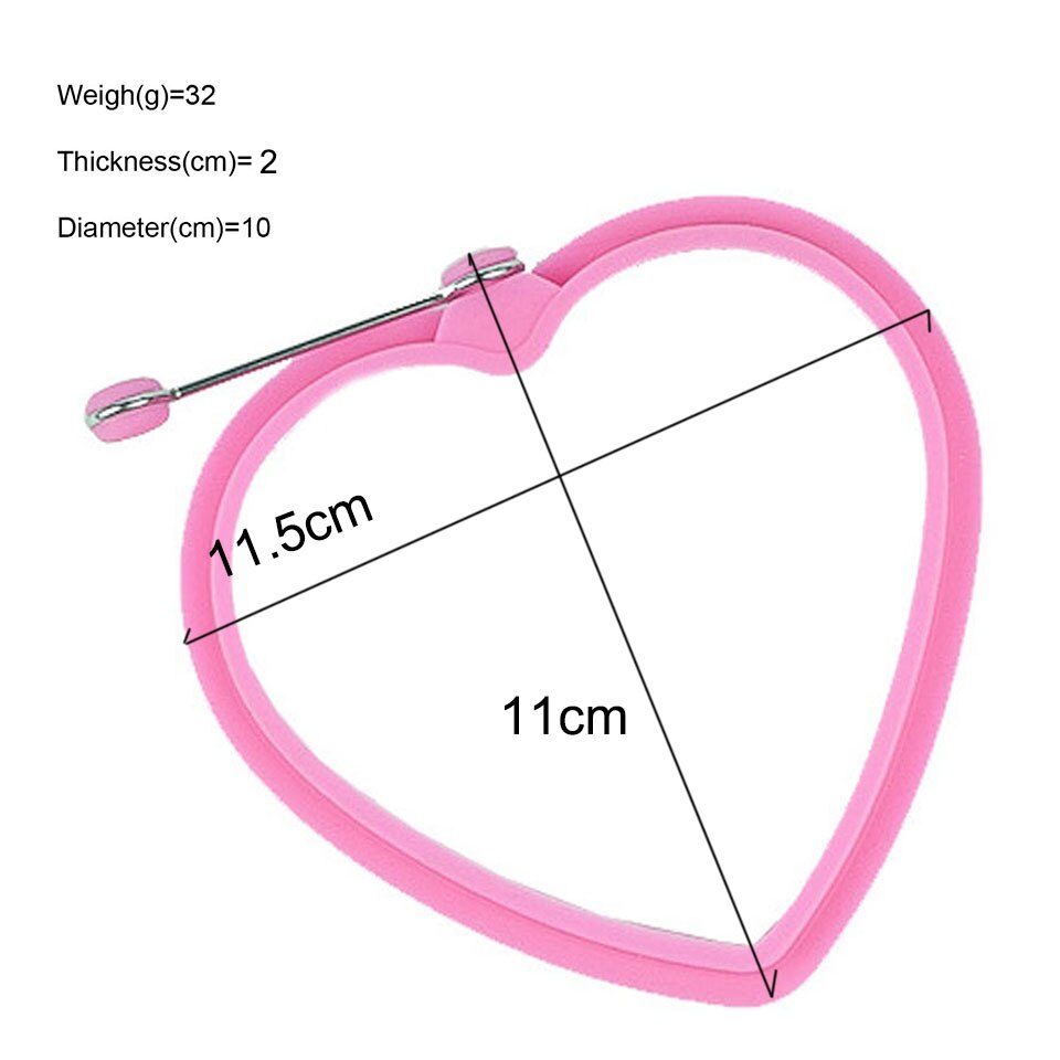 Brand heart shape Silicone Egg Mold Egg Omelette device Cooking Tool Mould with Metal Handle Secondary image