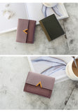 Matte Leather Small Women Wallet Luxury Brand Famous Mini Womens Wallets And Purses Short Female Coin Purse Credit Card Holder