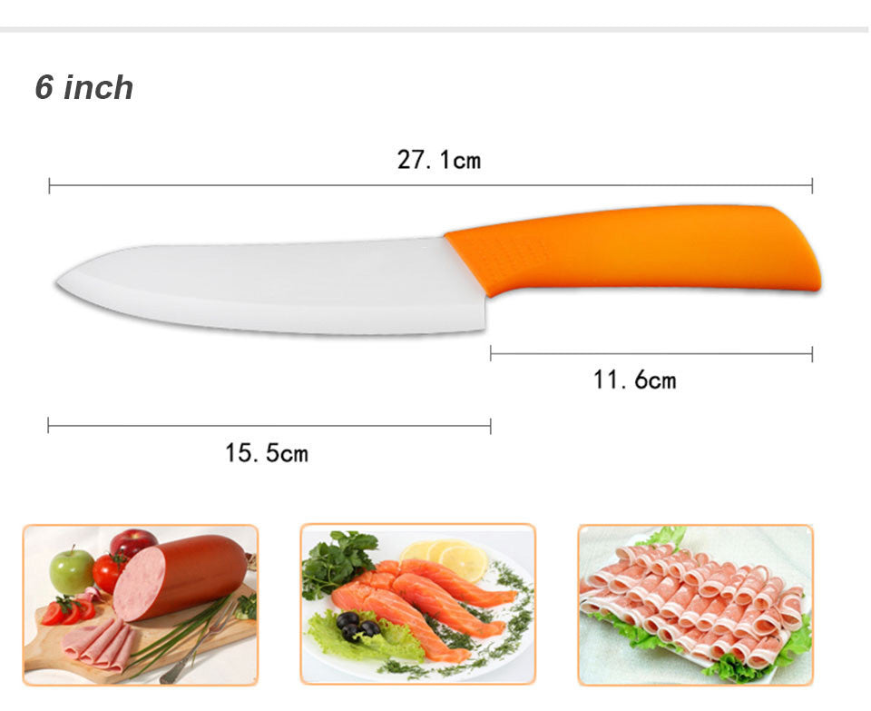 High quality brand Paring Fruit Utility 3" 4" 5" 6" inch + peeler + Acrylic Holder Block Chef Kitchen Ceramic Knife Sets