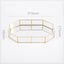 Retro Brass Storage Tray Golden Polygon Glass Makeup Organizer Tray Dessert Snack Plate Jewelry Display Stand Home Kitchen Decor
