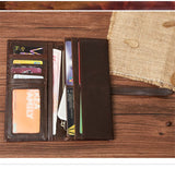 Long business and leisure hand holding High-quality cow leather multi-card purse Genuine Leather men's wallet