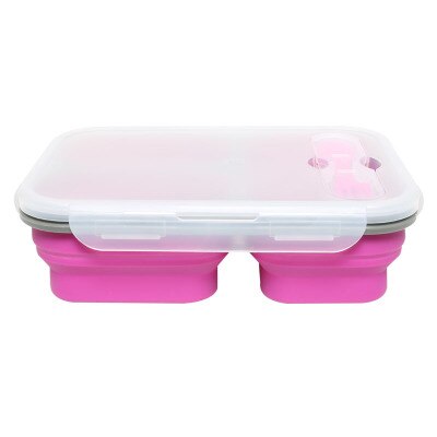 Foldable Microwave Oven Box Bento Silicone Lunch Box Bento Picnic Food Container