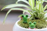 XBJ049 Mini Artificial Frog 2Pcs  Decoration Accessories Fairy Garden Miniatures DIY Craft Micro Landscaping Decor for Garden