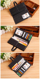 New Fashion High quality PU leather clutch mal leather Wholesale Long wallet soft leather buckle card package
