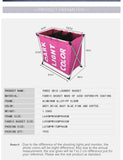 Collapsible Dirty clothes laundry basket Three grid bathroom laundry hamper Organizer home office metal storage basket