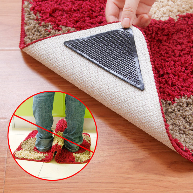 Rug Carpet 4 pcs/set Mat Grippers Non Slip Anti-skid Reusable Washable Grip For Home Bath Living Room carpet Accessory